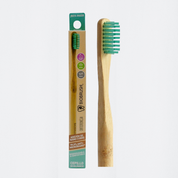 cepillo de dientes de bambú ortodoncia cerdas suaves menta Biobrush natural ecológico biodegradable