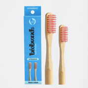 dúo pack cepillos de dientes de bambú cerdas ultrasuaves rosado Biobrands natural biodegradable