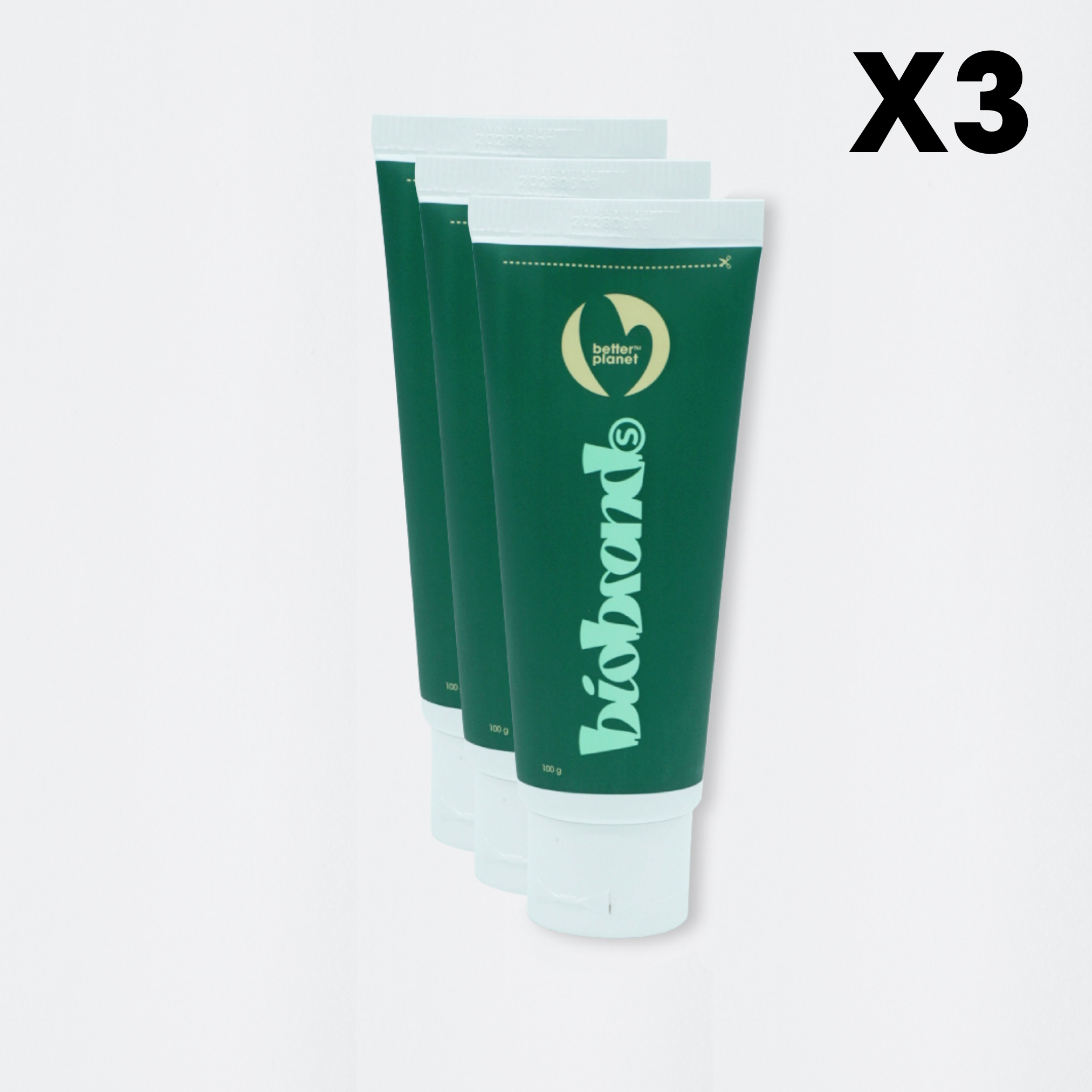 pack 3 pastas dentales sin flúor Biobrands natural ecológica.