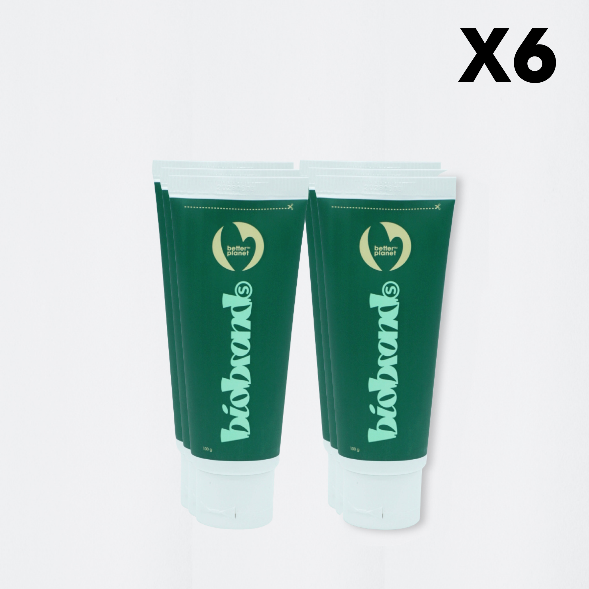 pack 6 pastas dentales sin flúor Biobrands ecológica sostenible