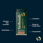 Pack Interdentales Bambú 0.9mm 6 Unidades