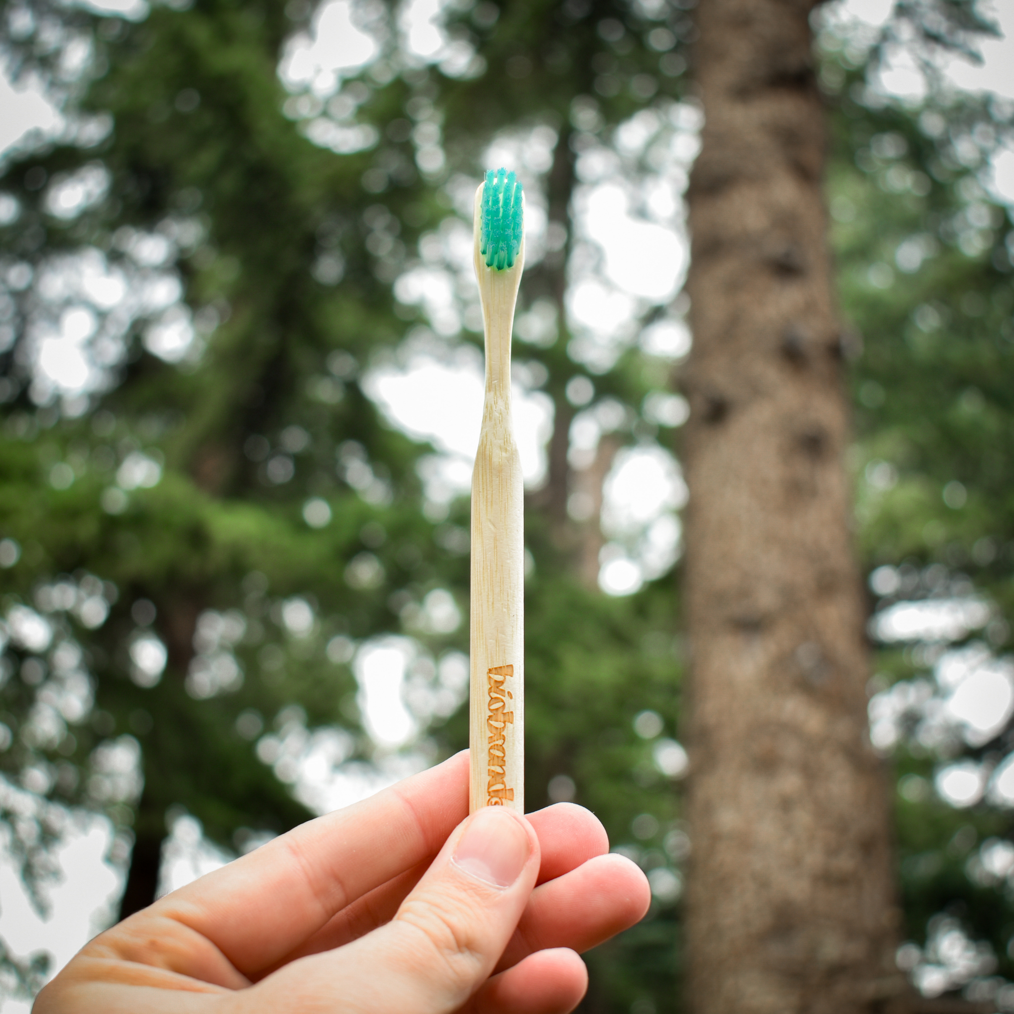 cepillo de dientes de bambú para niño cerdas suaves menta Biobrands natural ecológico biodegradable