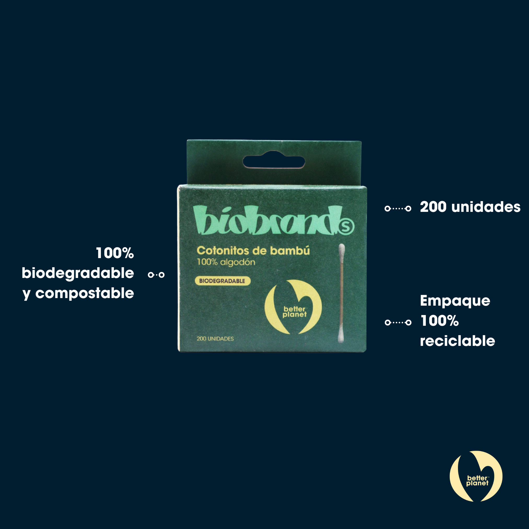 cotonitos de bambú Biobrands ecológicos naturales biodegradables