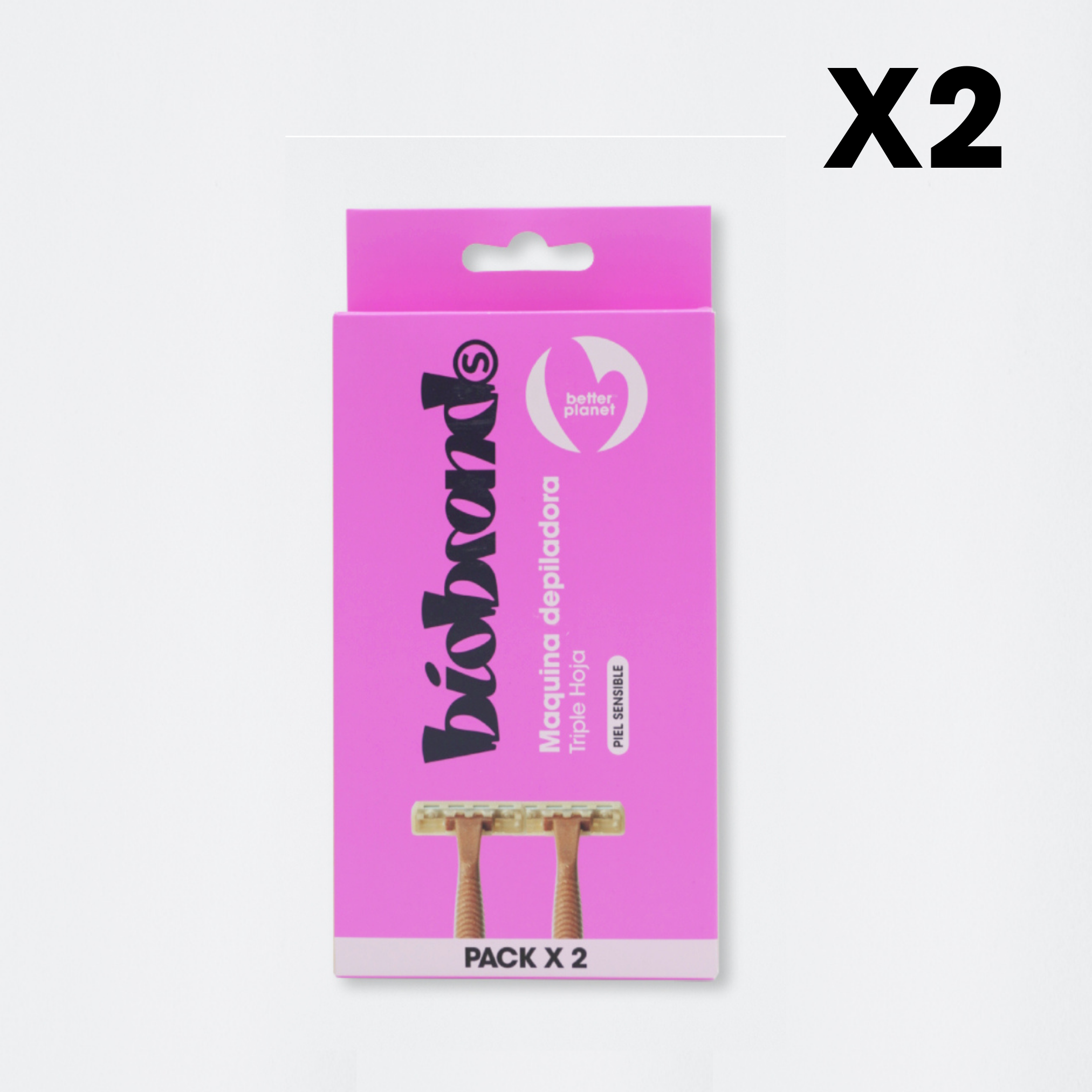 pack 2 máquinas de depilado compostables Biobrands ecológicas sostenible