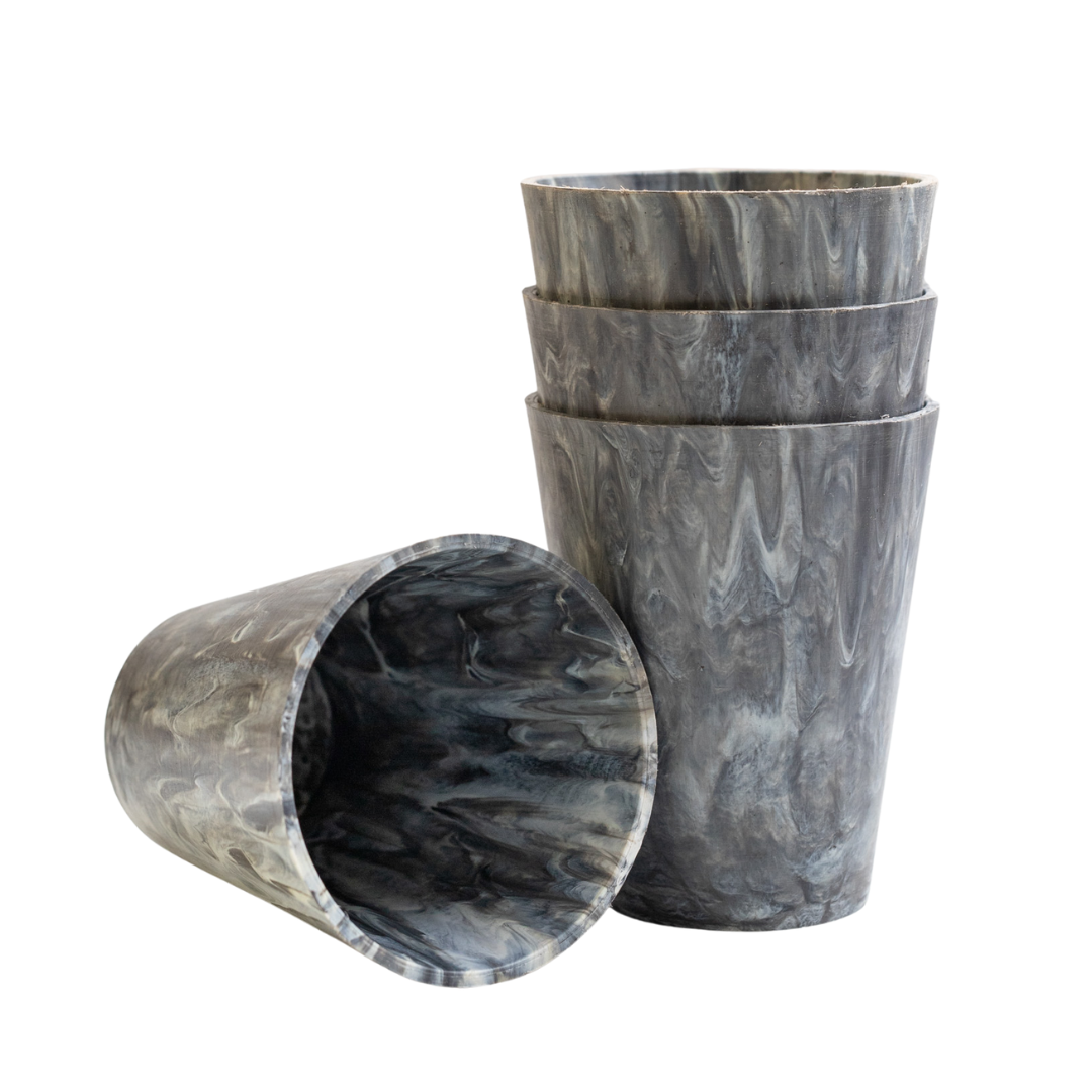 vaso porta cepillos fabricado con plástico reciclado Biobrands ecológico sostenible