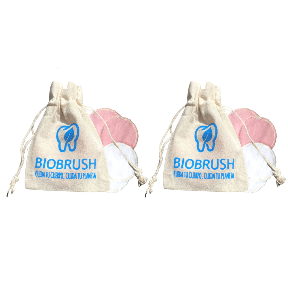 pack 2 pétalos desmaquillantes reutilizables Biobrands ecológicos sostenibles lavables